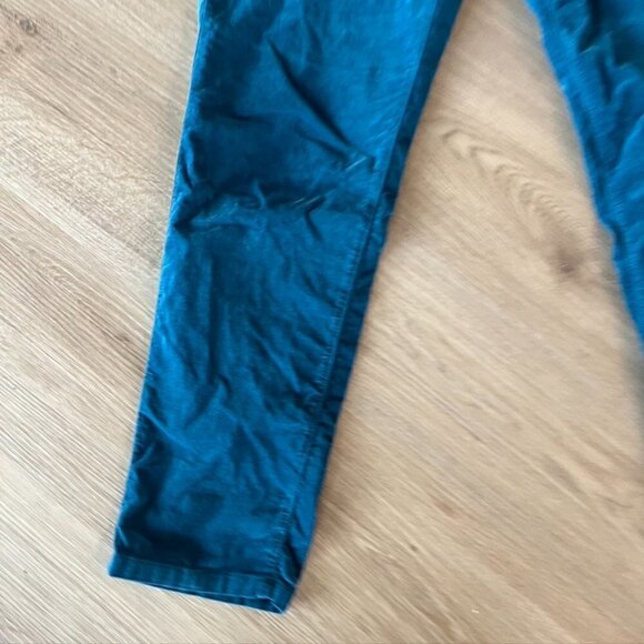 J. Mclaughlin Straight Leg Velour Pants Aqua Blue Green Womens Size 14 Stretch - Picture 2 of 10